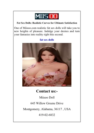 Fat Sex Dolls Realistic Curves for Ultimate Satisfaction