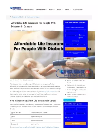 Affordable Term Life Options for Diabetics