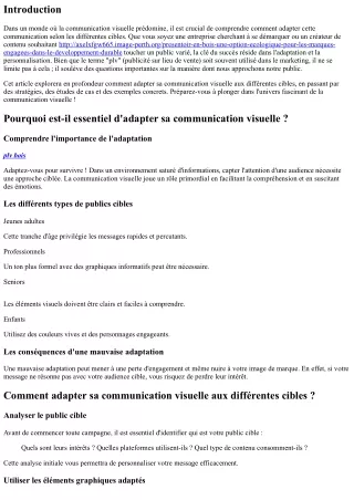 Comment adapter sa communication visuelle aux différentes cibles ?