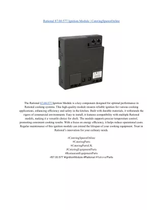 Rational 87.00.577 Ignition Module _ CateringSparesOnline