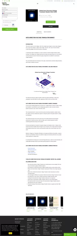 Global Auto-Direction Voltage Translator Market Trend