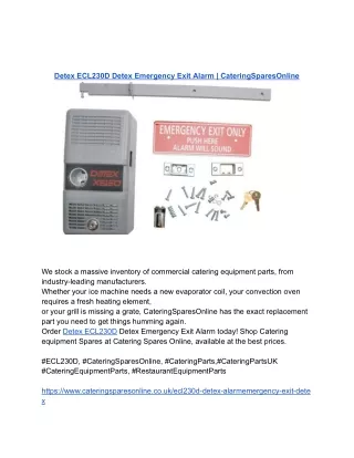 Detex ECL230D Detex Emergency Exit Alarm _ CateringSparesOnline