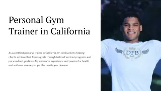 Transform Your Fitness Journey with a Personal Gym Trainer in California