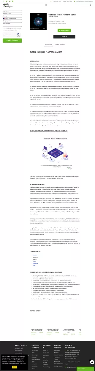 Global 5G Mobile Platform Market