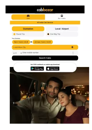 Rajkot to jamnagar Cab