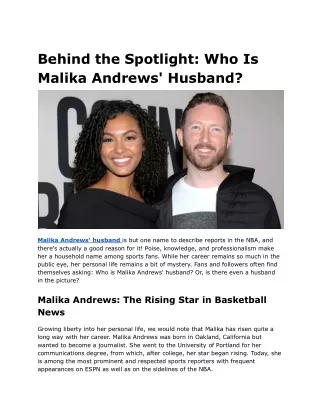 Behind the Spotlight_ Who Is Malika Andrews' Husband