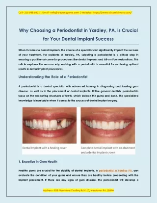 Periodontist in Yardley  PA