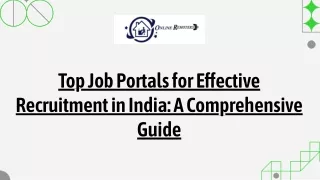 Top Job Portals for Effective Recruitment in India: A Comprehensive Guide