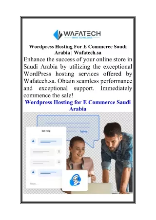 Wordpress Hosting For E Commerce Saudi Arabia  Wafatech.sa