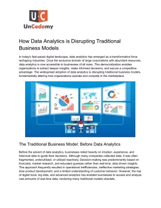 How Data Analytics is Disrupting Traditional Business Models