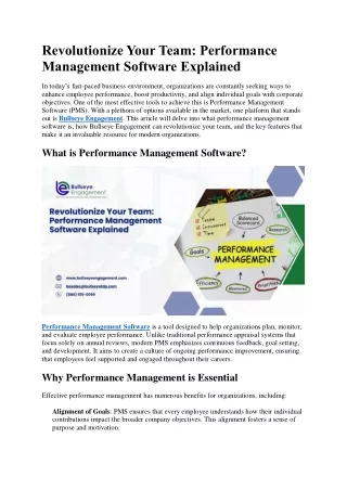 Revolutionize Your Team Performance Management Software Explained