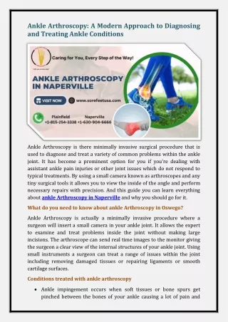 ankle Arthroscopy in Naperville