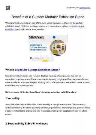 Benefits of a Custom Modular Exhibition Stand