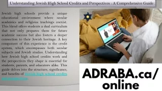 Understanding Jewish High School Credits and Perspectives: A Comprehensive Guide