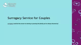 Surrogacy Service for Couples