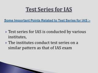 Share Test Series for IAS with us