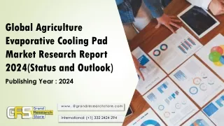 Global Agriculture Evaporative Cooling Pad Market Research Report 2024(Status and Outlook)