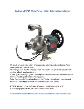 Cecilware E070A Water Pump - 230V _ CateringSparesOnline (1)