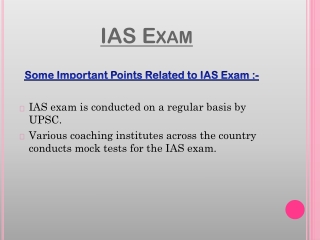 Latest knowledge about IAS Exam