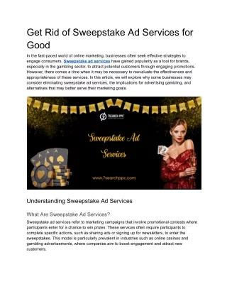 Get Rid of Sweepstake Ad Services for Good