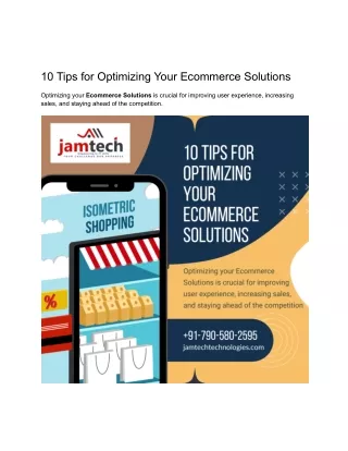 10 Tips for Optimizing Your Ecommerce Solutions