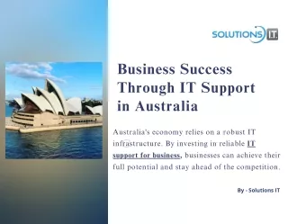 Business Success Through IT Support in Australia