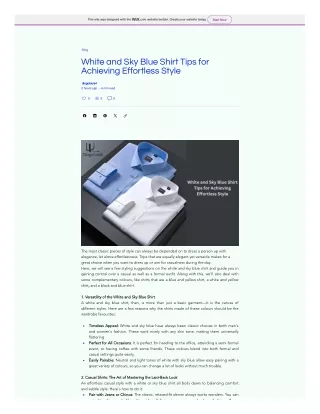 White and Sky Blue Shirt Tips for Achieving Effortless Style