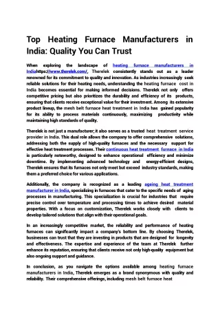 Top Heating Furnace Manufacturers in India_ Quality You Can Trust.docx (1)