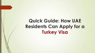 Quick Guide How UAE Residents Can Apply for a Turkey Visa