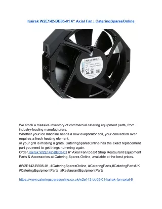 Kairak W2E142-BB05-01 6_ Axial Fan _ CateringSparesOnline