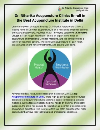 Acupuncture courses in Delhi