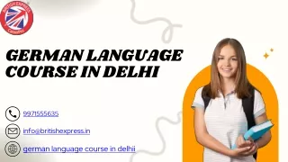 Best German Language Course in Delhi – Learn German with British Express