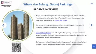 Godrej Parkridge Manjari Pune: A Premium Residential Destination