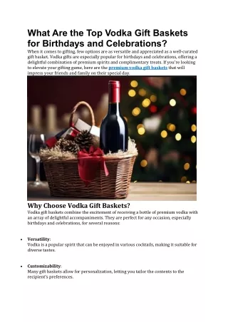 What Are the Top Vodka Gift Baskets for Birthdays and Celebrations.docx