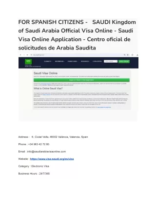 17 FOR SPANISH CITIZENS -   SAUDI Kingdom of Saudi Arabia Official Visa Online - Saudi Visa Online Application - Centro