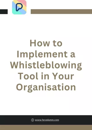 How to Implement a Whistleblowing Tool in Your Organisation