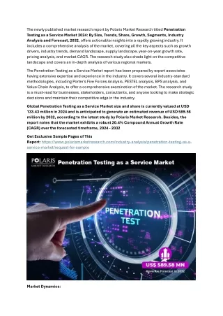 Penetration Testing as a Service Market 2024-2032