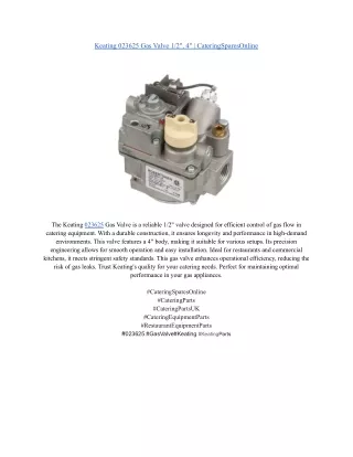 Keating 023625 Gas Valve 1_2_, 4_ _ CateringSparesOnline
