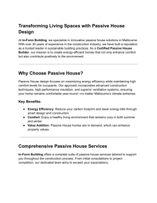 Discover Passive House Living in Melbourne