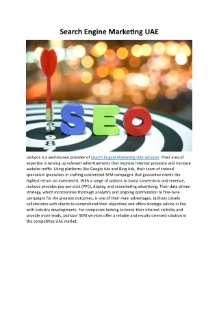 Search Engine Marketing UAE