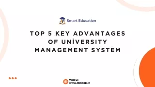 Top 5 key Advantages of university Management System