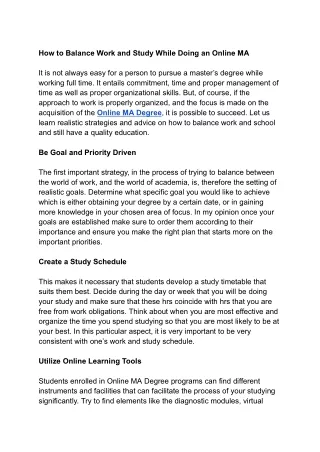 How to Balance Work and Study While Doing an Online MA.docx