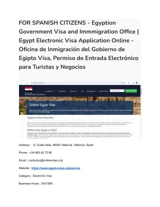 23 FOR SPANISH CITIZENS - Egyption Government Visa and Immmigration Office _ Egypt Electronic Visa Application Online -