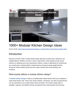 1000  Modular Kitchen Design Ideas