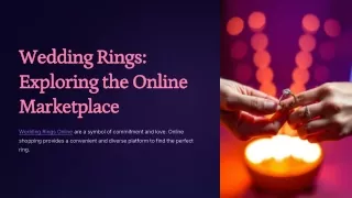 Wedding Rings Exploring the Online Marketplace