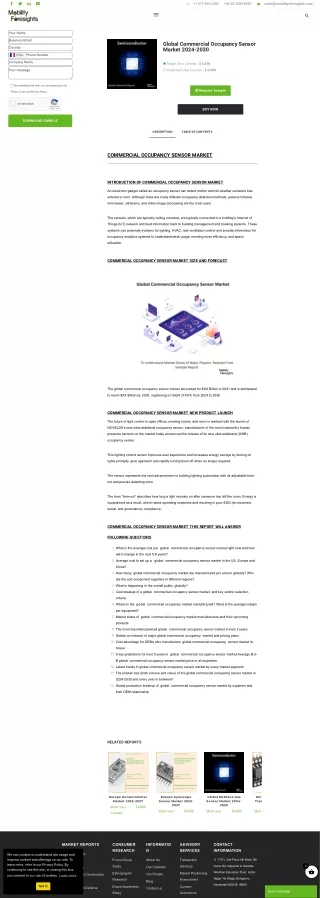 Global Commercial Occupancy Sensor Market