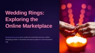 Wedding Rings Exploring the Online Marketplace