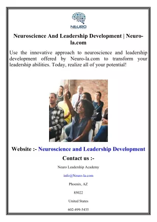 Neuroscience And Leadership Development   Neuro-la.com