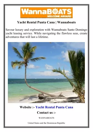 Yacht Rental Punta Cana   Wannaboats
