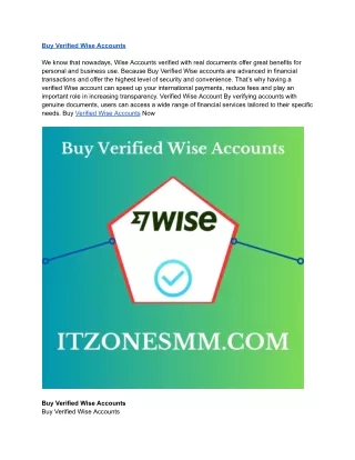 Essential Tips on How to Buy Verified Wise Accounts in 2024